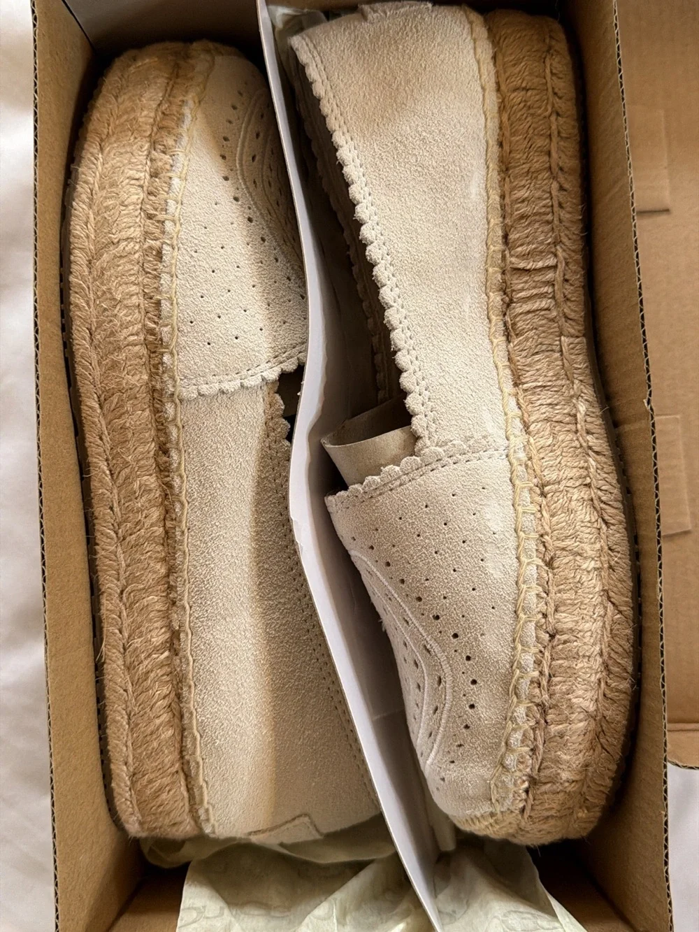 UGG Women’s Slip-On Espadrille in Light Beige 6.5